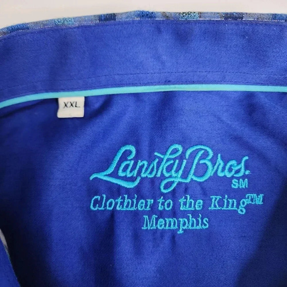 Lansky Bros Paisley Floral Leaves Shirt Long Sleeve Button Up Men's Size XXL - Picture 4 of 11